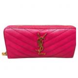 Yves Saint Laurent YSL Logo Zippy Wallet