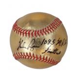 Autographed Nolan Ryan OML Gold Baseball