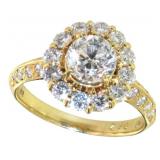 18kt Gold Natural Round 1.86 ct Diamond Ring
