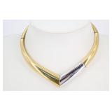 Givenchy 1976 Gilt Pointed Choker Collar