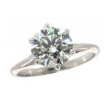 14k Gold 2.36 ct Round GIA Lab Diamond Ring