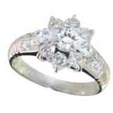 Platinum 1.05 ct Brilliant Natural Diamond Ring