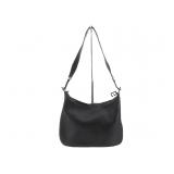 GUCCI GG Black Leather Shoulder Bag