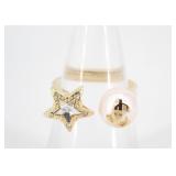 Jimmy Choo Resin Pearl Swarovski Crystal Ring