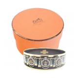 Hermes Wide Enamel Bangle Bracelet