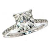 Princess Cut 2.79 ct VS2 Lab Diamond Ring