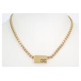 Givenchy Gold Logo Necklace