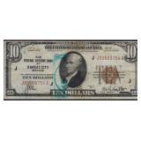 1929 Kansas City $10 Federal Reserve Bank Note