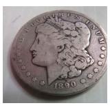 1890 CC Morgan Silver Dollar