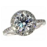 14k Gold 2.50 ct Round Brilliant Lab Diamond Ring