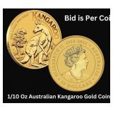 2023 1/10 oz Australian Kangaroo Gold Coin