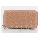 Christian Louboutin Lock Studded Round Zip Wallet