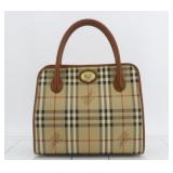 Burberry PVC Leather Checked Handbag