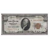 1929 Minneapolis $10 Federal Reserve Bank Note