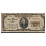 1929 Atlanta $20 Federal Reserve Bank Note