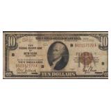 1929 New York $10 Federal Reserve Bank Note