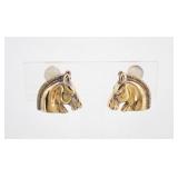 Hermes Horse Head Clip-on Earrings