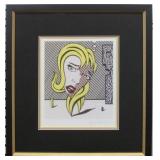 Blonde Print Plate Signed Roy Litchenstein