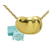 18k Gold Tiffany & Co. Bean Necklace