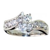 Platinum .70 ct Natural Brilliant Diamond Ring