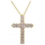 Brilliant 1.07 ct VS2 Lab Diamond Cross Necklace