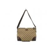 GUCCI GG Canvas & Leather Shoulder Bag