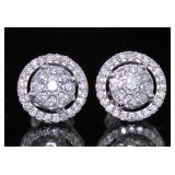 10kt Gold 1/2 ct Brilliant Round Diamond Earrings