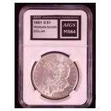 1881 San Francisco MS64 Morgan Silver Dollar