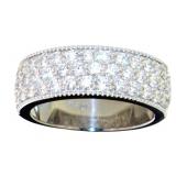 Round Brilliant 1.75 ct Pave' VS Lab Diamond Ring