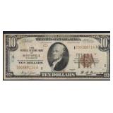 1929 Minneapolis $10 Bill Federal Reserve Bank Not