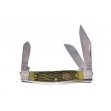 Hen & Rooster Antique Green Stockman Knife