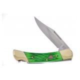 Hen & Rooster Green Jig Lockback Knife