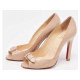 CHRISTIAN LOUBOUTIN Patent Peep Toe Pump 37.5