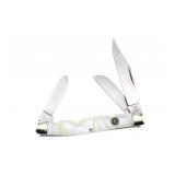 Hen & Rooster Cracked Ice Resin Stockman Knife