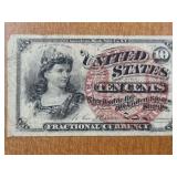 10 Cent Fractional Postage Currency