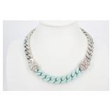 Louis Vuitton Metal Ceramic LV Sculpture Necklace