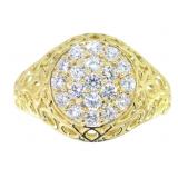 Men's 1.00 ct Kentucky Cluster Diamond Ring