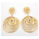 Balenciaga Circle Swirl Clip-on Earrings