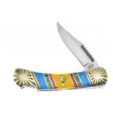 Silverhorse Stoneworks Yellow/Blue Turquoise Knife