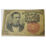 1874 United States 10 Cent Fractional Currency