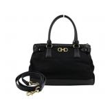 Salvatore Ferragamo Gancini Nylon 2way Handbag