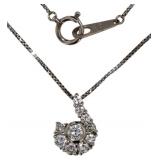 Platinum 1/2 ct Natural Diamond Necklace
