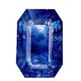 GIA Certified Step Cut 4.68 ct Blue Sapphire