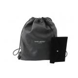 Yves Saint Laurent Leather Drawstring Backpack