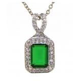 Radiant Cut 2.00 ct Emerald Pendant