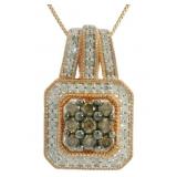 10kt Rose Gold 1/2 ct Chocolate Diamond Necklace