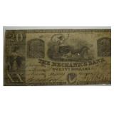 1857 Georgia $20 The Mechanics Bank Note