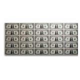 (25) Uncut Sheet 2017 NY Federal Reserve Note