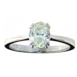 14kt Gold 1.00 ct Oval Diamond Solitaire Ring