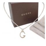 Gucci G Logo  Silver Necklace